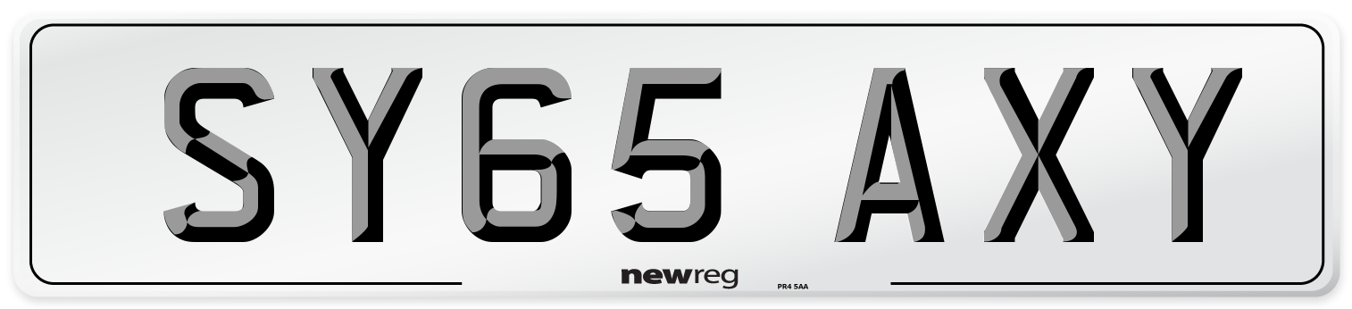 SY65 AXY Number Plate from New Reg